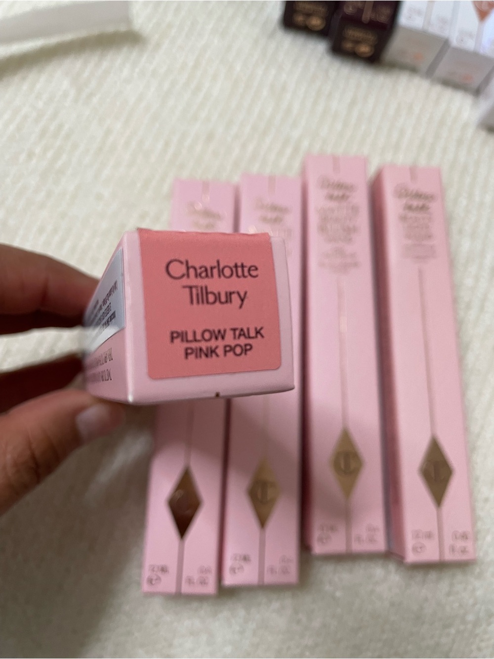 Charlotte Tilbury Pink Packaging Pillow Talk blush- Pink Pop Shade